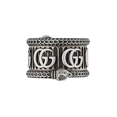 gucci double headed snake ring|gucci interlocking ring silver.